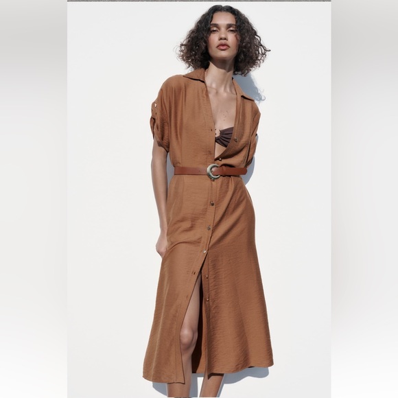 ✨SALE✨ ZARA BELTED SHIRTDRESS ✨SALE✨ - Picture 5 of 14